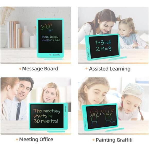 LCD Writing Tablet 10 Inch Colorful Drawing Pad for Kids Erasable Reusable - Picture 5 of 7
